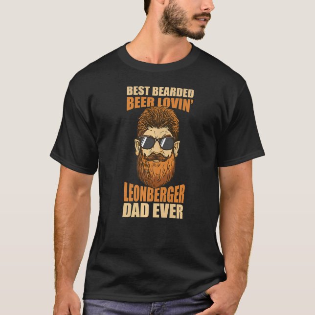 Camiseta Best Bearded Beer Lovin' Leonberger Dad Father's D (Frente)