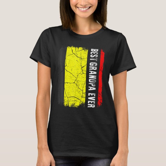 Camiseta Best Belgian Grandpa Ever Belgium Flag Father's Da (Frente)