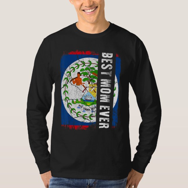 Camiseta Best Belizean Mom Ever Belize Flag Mother's Day (Frente)