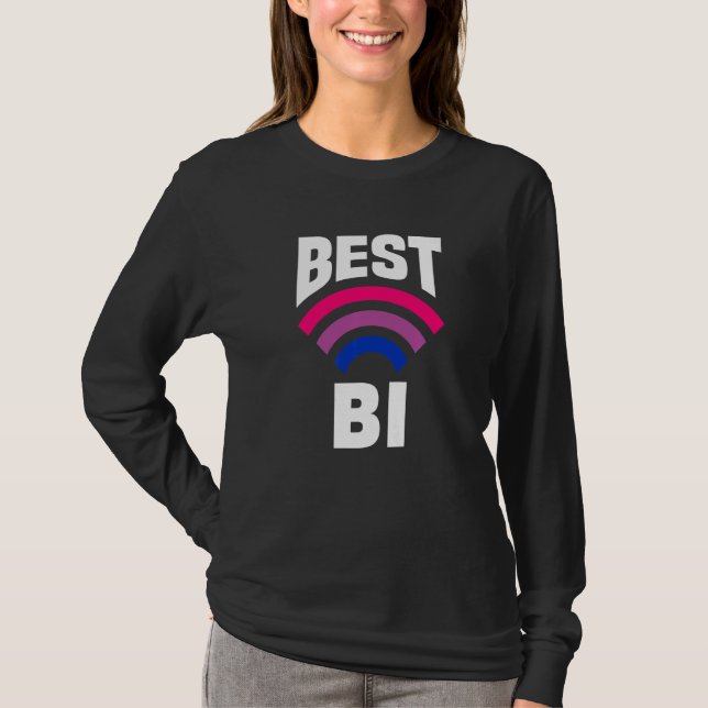 Camiseta Best Bi Funny Bi Pride Flag Bisexual Premium (Frente)