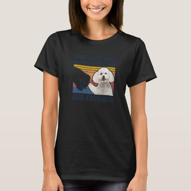 Camiseta Best Bichon Frise Dog Mom Ever Bump Fit Funny Dog  (Frente)