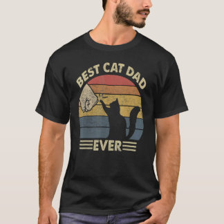 Camiseta Best Black Cat Dad Ever Kitten Vintage