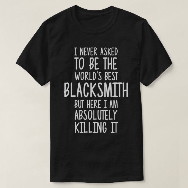 Camiseta Best Blacksmith T do Mundo x7s (Frente do Design)