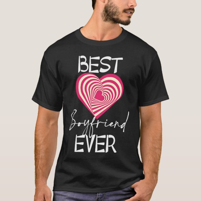 Camiseta Best Boyfriend Ever Matching Couple Valentines ON  (Frente)