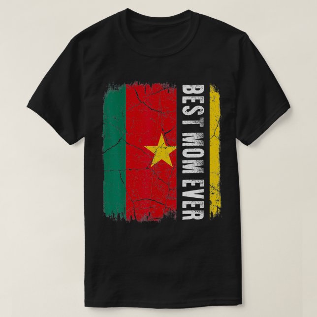 Camiseta Best Cameroonian Mom Ever Cameroon Flag Mother's D (Frente do Design)