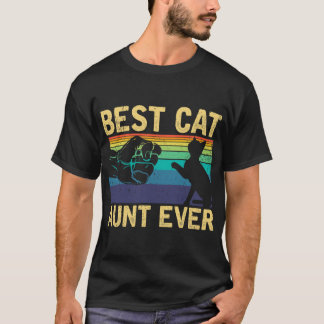 Camiseta Best Cat Aunt Ever Mothers Day Gift Funny Cat Love