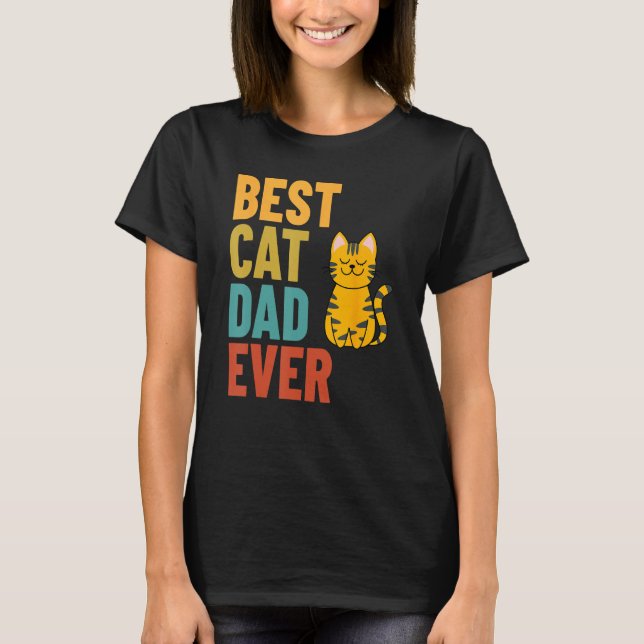 Camiseta Best Cat Dad Ever (Frente)