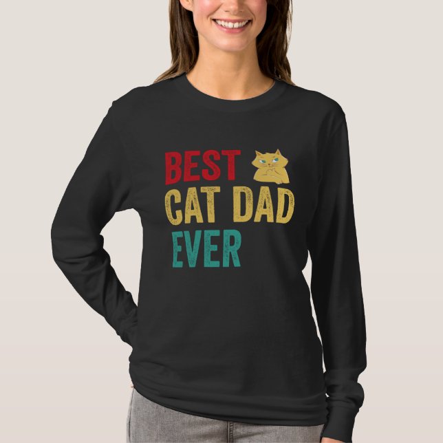 Camiseta Best Cat Dad Ever (Frente)
