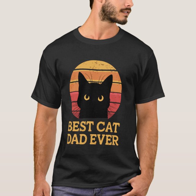 Camiseta Best Cat Dad Ever (Frente)