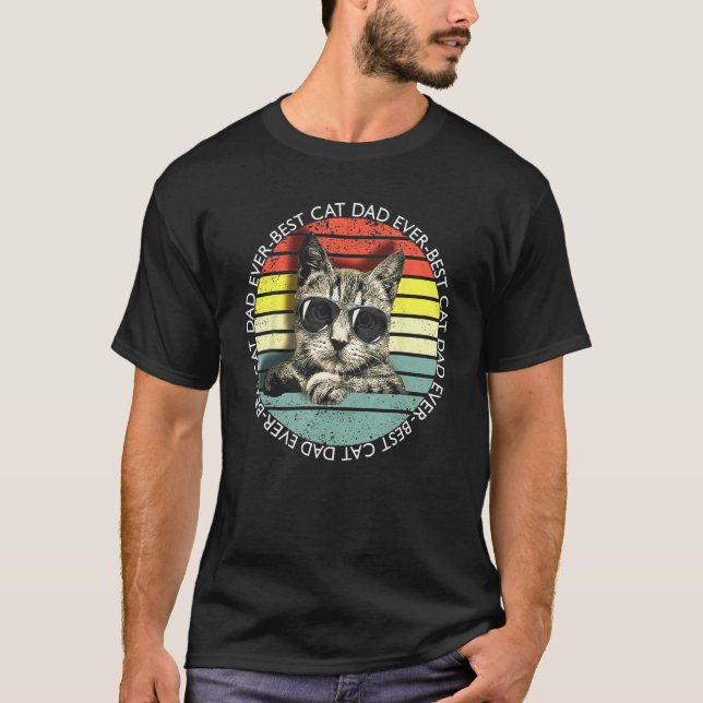 Camiseta Best Cat Dad Ever 1 (Frente)