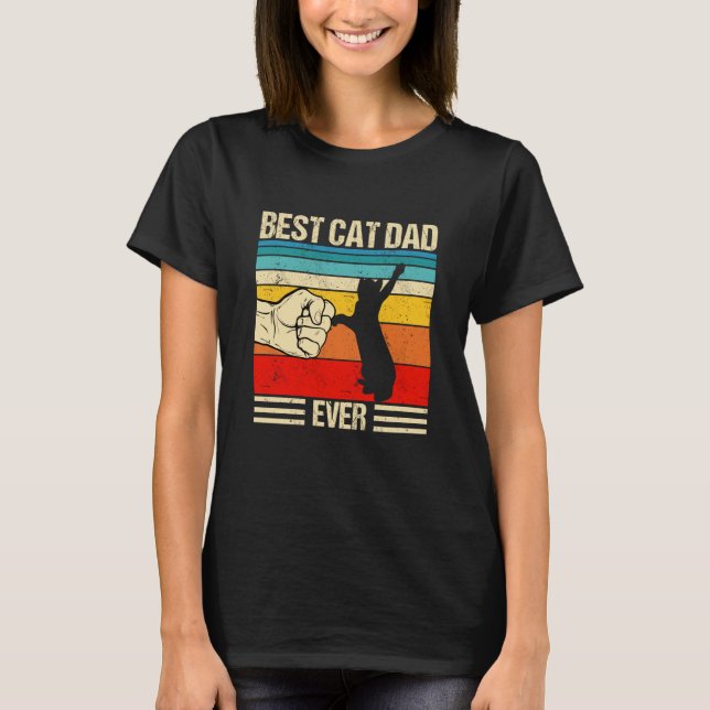Camiseta Best Cat Dad Ever Cat Dad Father's Day (Frente)