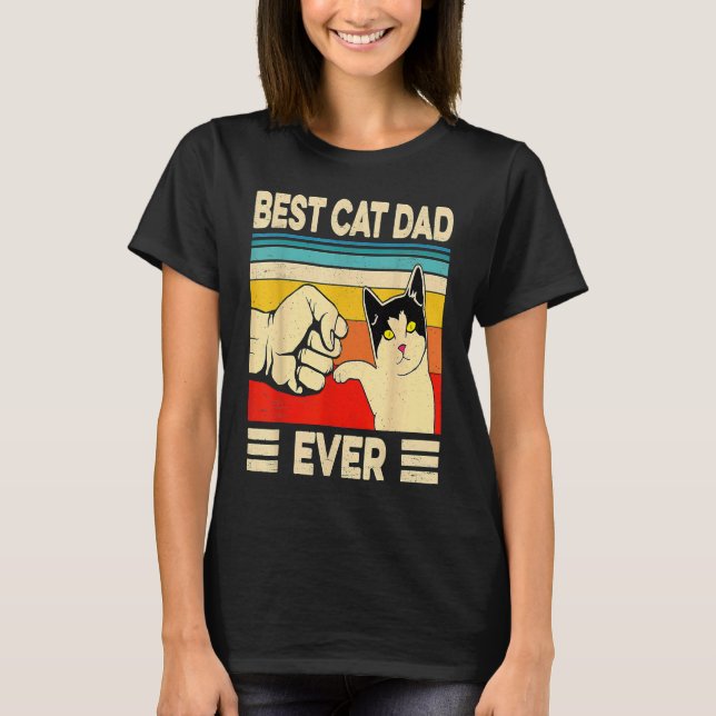 Camiseta Best Cat Dad Ever   Cat Daddy Father Day (Frente)