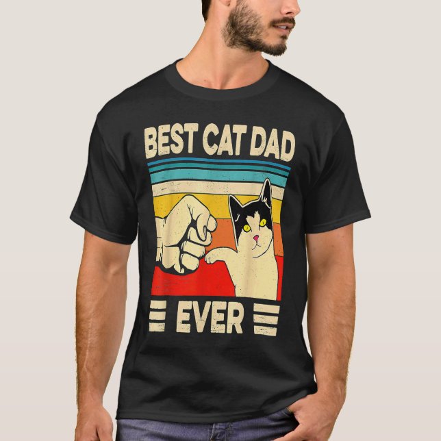 Camiseta Best Cat Dad Ever   Cat Daddy Father Day (Frente)