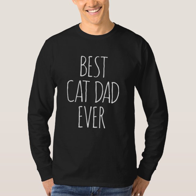 CAMISETA BEST CAT DAD EVER HERO FATHER'S DAY PAPA DADDY MAN (Frente)