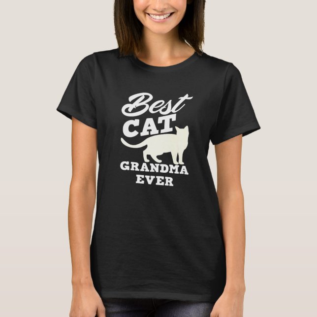 Camiseta Best Cat Grandma Ever Cat Owner Granny Cat (Frente)