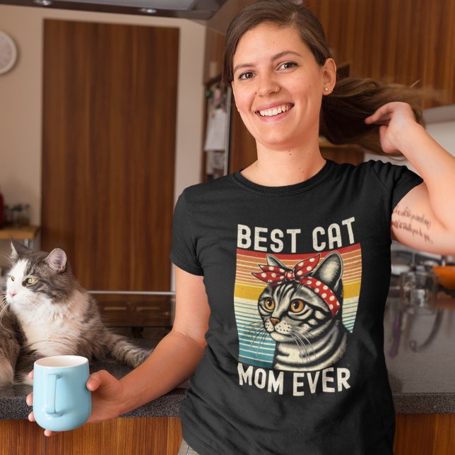 Camiseta Best Cat Mom Ever - Cute Kitten Design (Criador carregado)