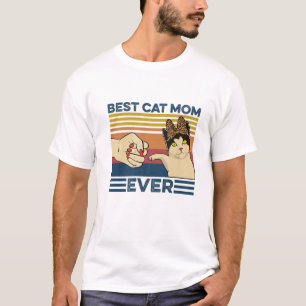 Camiseta Best Cat Mom Ever Vintage Funny Mothers Day