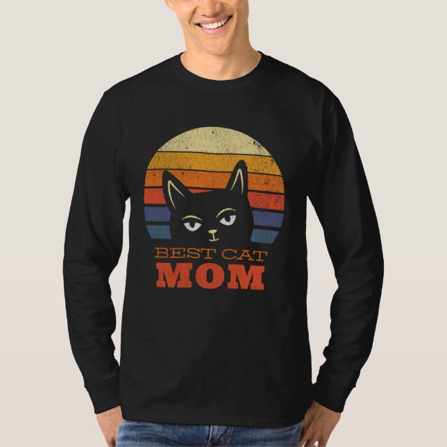 Camiseta Best Cat Mom Present for Mothers Day  Cute Cat  Mo (Frente)