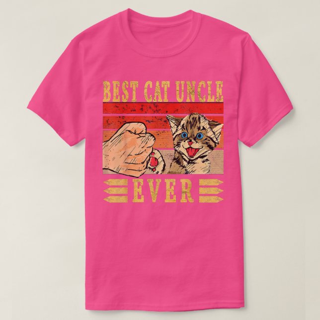 Camiseta Best Cat Uncle Ever Cats Uncle Birthday Uncle Cat  (Frente do Design)