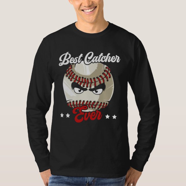 Camiseta Best Catcher Ever Baseball Player Baseball Coach (Frente)