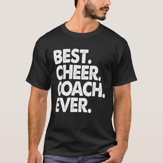 Camiseta Best Cheer Coach Ever   Men  Party (Frente)