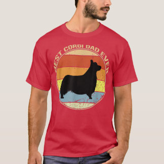 Camiseta Best Corgi Dad Ever Retro Vintage
