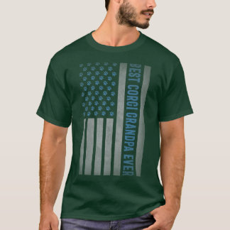 Camiseta Best Corgi Dog Grandpa Ever 4th of July USA Americ