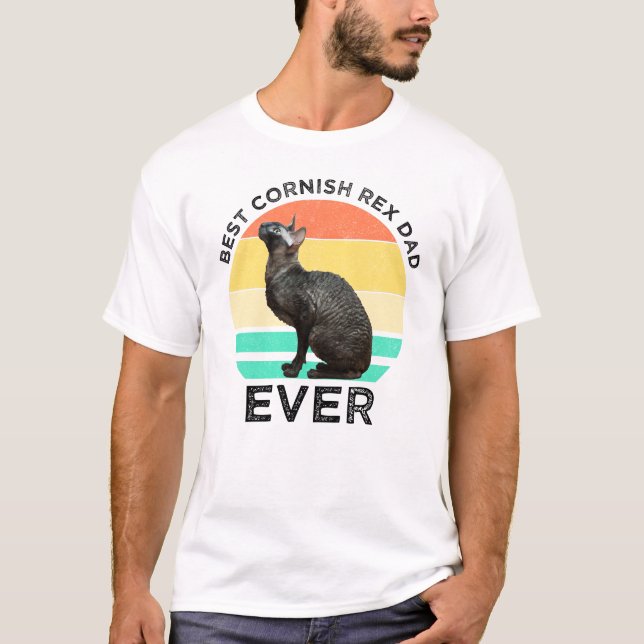 Camiseta Best Cornish Rex Dad Ever (Frente)