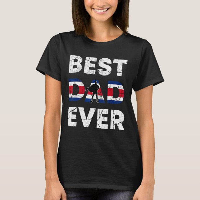 Camiseta Best Costa Rican Dad Ever Costa Rica Daddy Father  (Frente)
