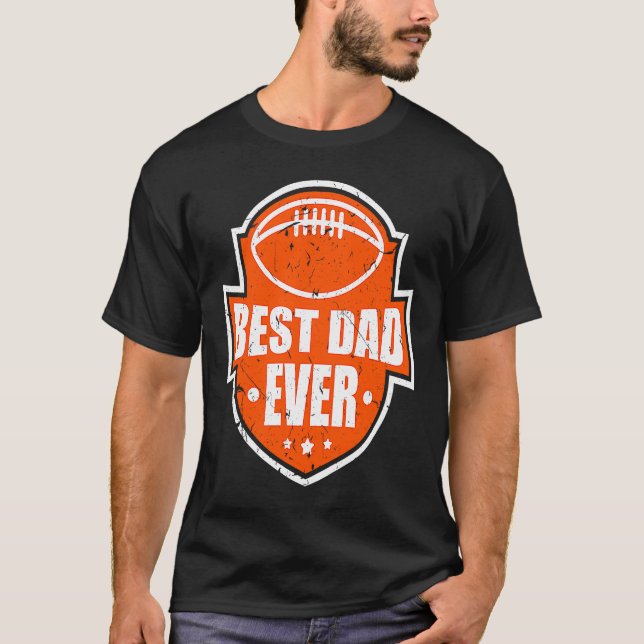 Camiseta Best Dad Ever Football Style Best Daddy (Frente)