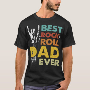 Camiseta Best Dad Ever w/ Guitar, Rock Music & Skull Theme