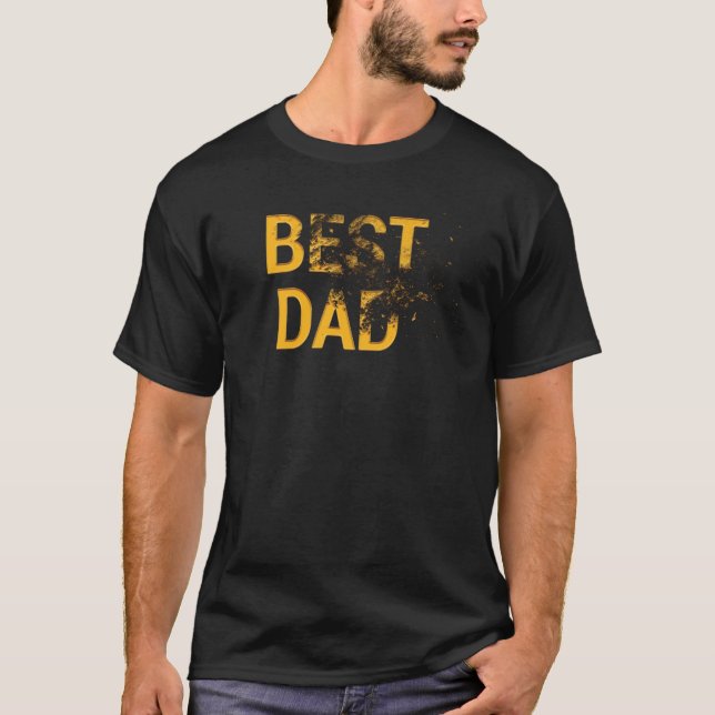 Camiseta Best Dad Zerfallendes T-Shirt Design (Frente)