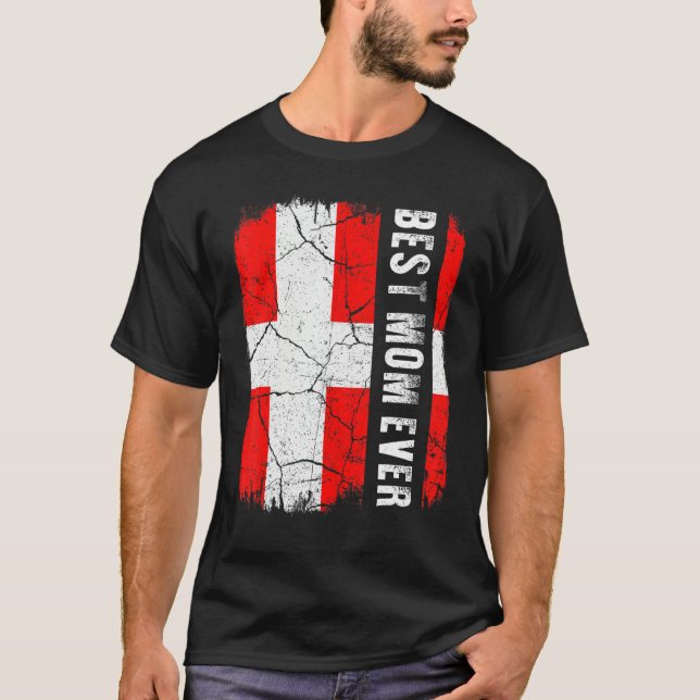 Camiseta Best Danish Mom Ever Denmark Flag Mother's Day (Frente)