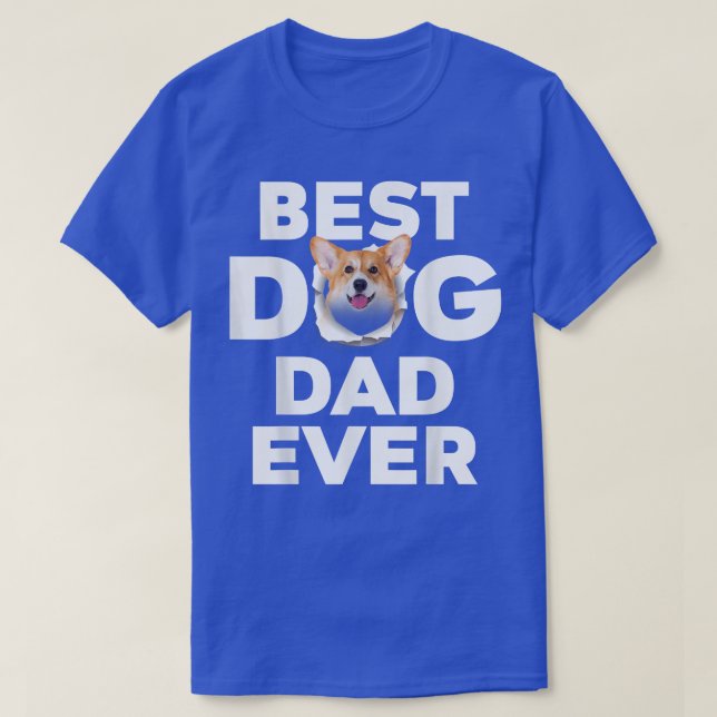 Camiseta Best Dog Dad Ever Welsh Corgi Lovers -84 (Frente do Design)