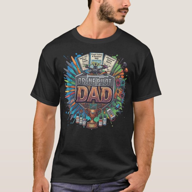 Camiseta Best Drone Pilot Dad Fpv Quadcopter (Frente)