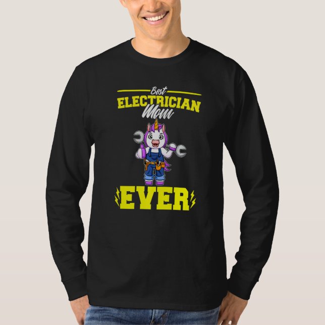 Camiseta Best Electrician Mom Ever Electronic Technician Pr (Frente)