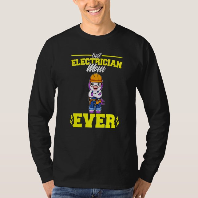 Camiseta Best Electrician Mom Ever Electronic Technician Pr (Frente)