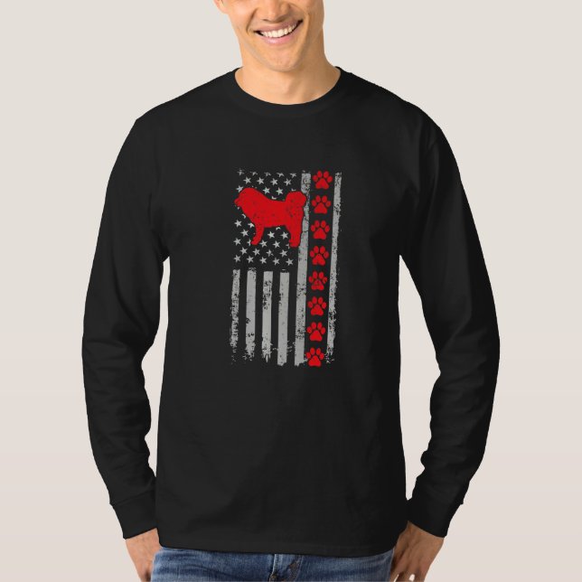 Camiseta Best Firefighter Do Khyi Mom Dad Ever Us Flag Dog  (Frente)