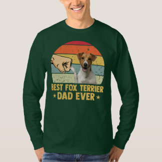 Camiseta Best Fox Terrier Dad Ever Retro Vintage Father