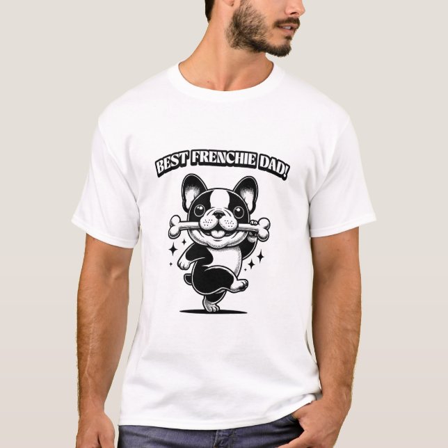 Camiseta Best frenchie dad! French Bulldog (Frente)