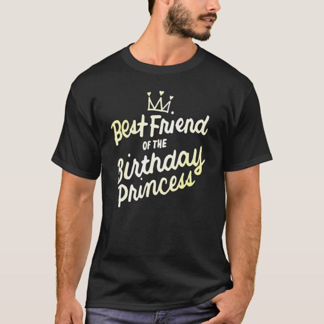 Camiseta Best Friend Of The Birthday Princess Girls Party (Frente)