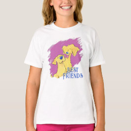 Camiseta Best Friends Dog Cute Girls' White Graphic T-Shirt