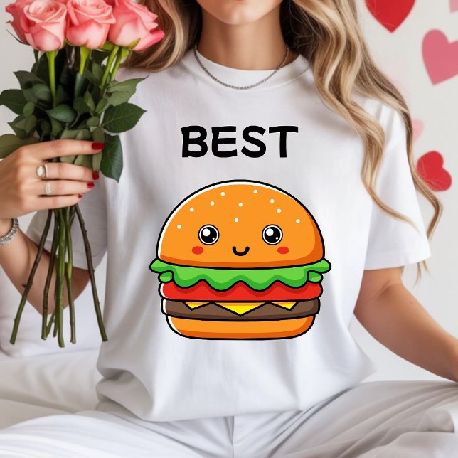Camiseta Best friends hamburger and fries T-shirt kawaii (Criador carregado)