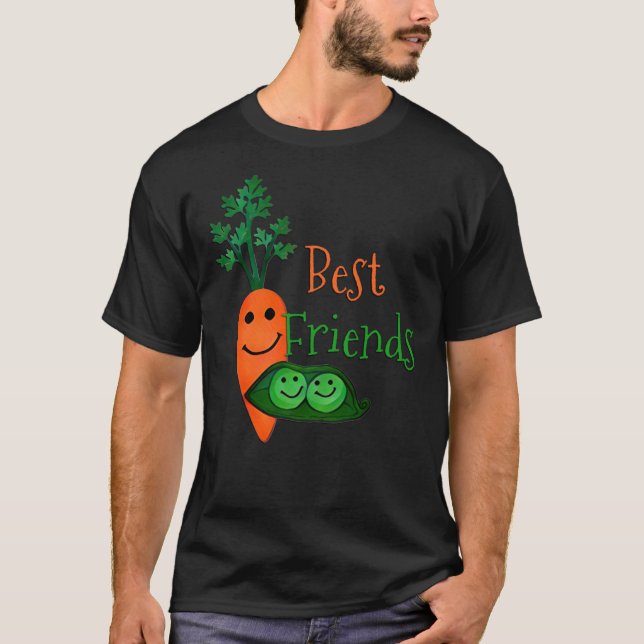 Camiseta Best Friends, Peas and  Carrots Fitted T-Shirt (Frente)