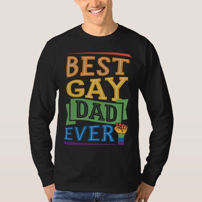 Camiseta Best Gay Dad Ever Cute  Gay Pride from Son Daughte (Frente)
