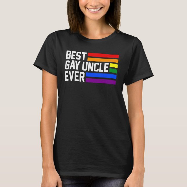 Camiseta best gay uncle ever LGBTQ Gay Pride (Frente)