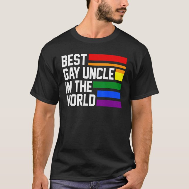 Camiseta best gay uncle in the world LGBTQ Gay Pride (Frente)