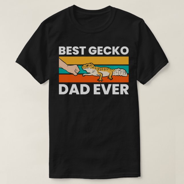 Camiseta Best Gecko Dad Ever Lizard Leopard Gecko  (Frente do Design)