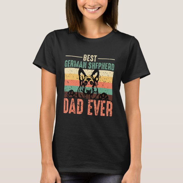 Camiseta Best German Shepherd Dad Ever Dog   Cute Father`s  (Frente)