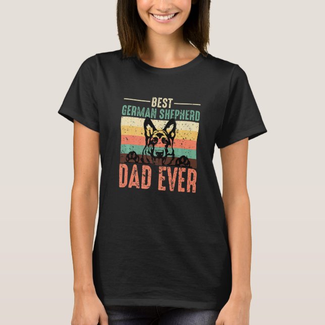 Camiseta Best German Shepherd Dad Ever Dog  Cute Father`s D (Frente)